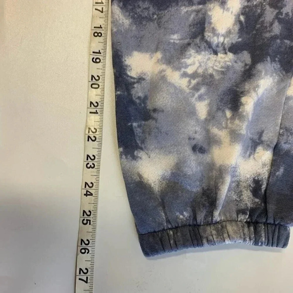 ABOUND Women's Blue White Tie Dye Fleece Lined Elastic Jogger Size M NWT - Picture 9 of 9